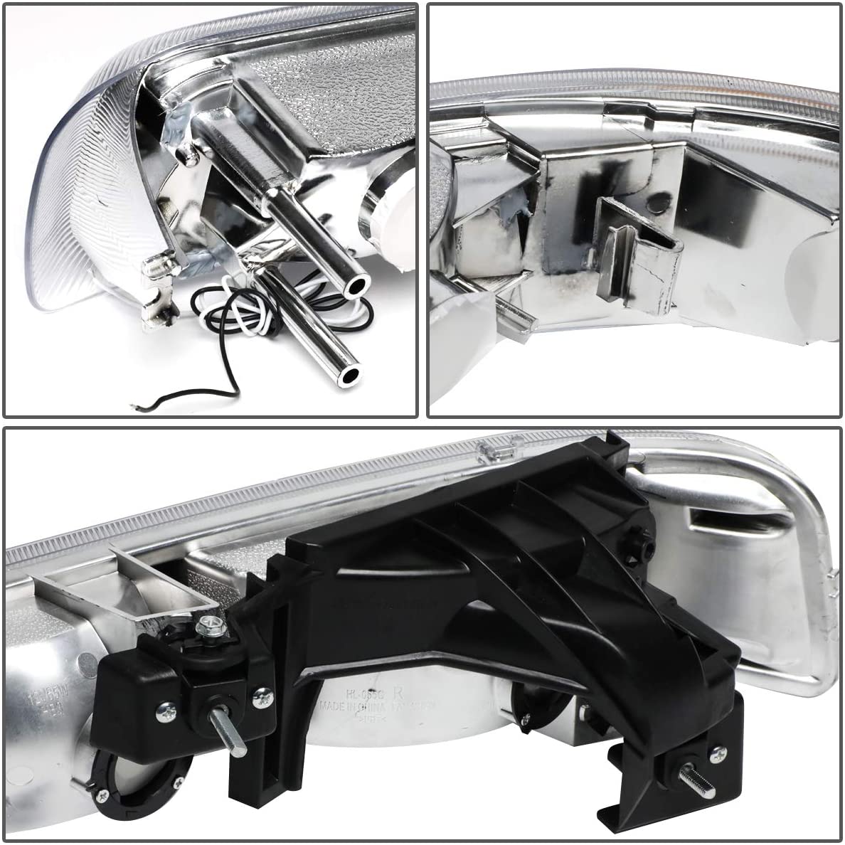 1999-2002 Chevrolet Silverado Par Focos LED Fondo Cromado (Chofer & Pasajero) - PAL Auto Parts
