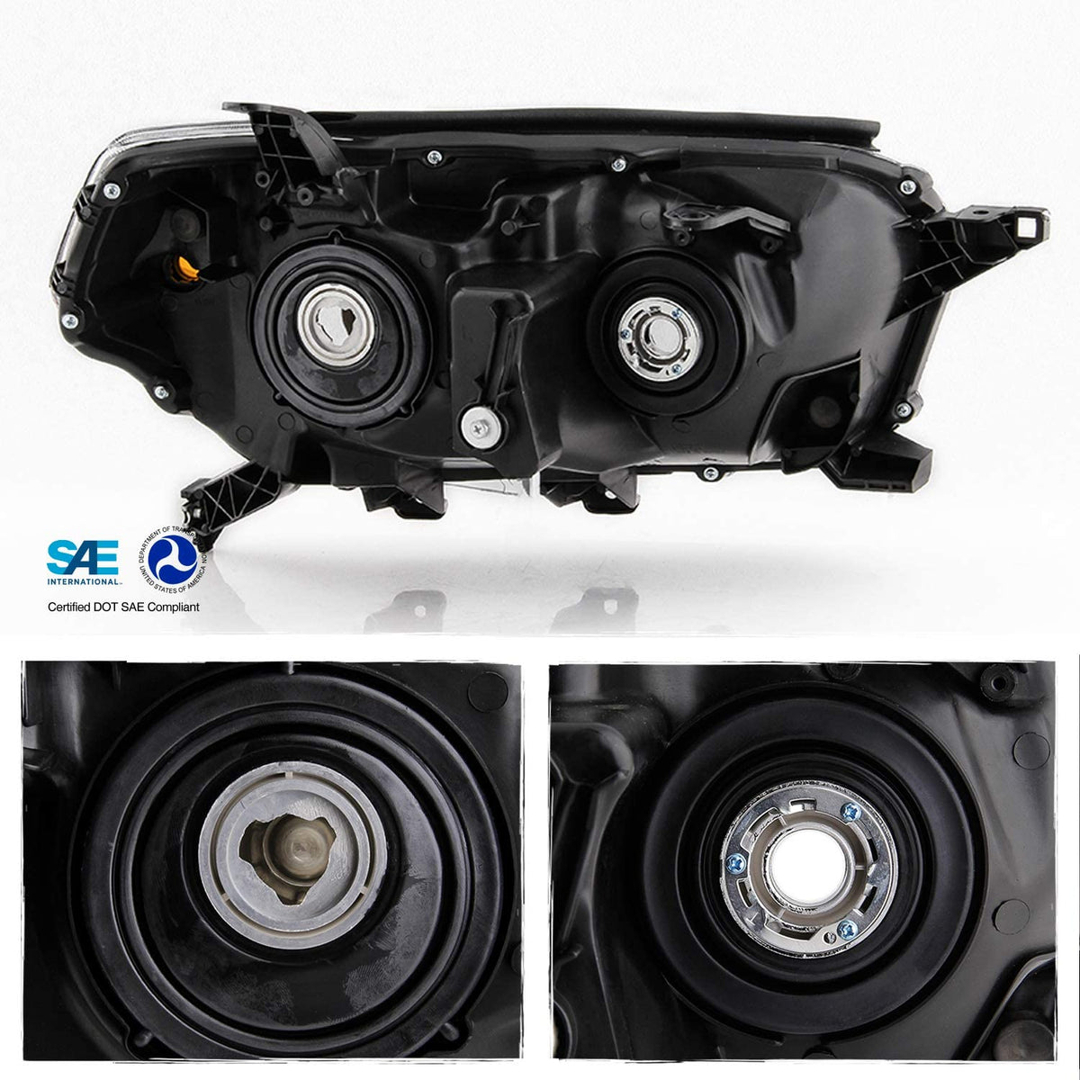 2010-2013 Toyota 4 Runner Par Focos Fondo Cromado (Chofer & Pasajero) - PAL Auto Parts