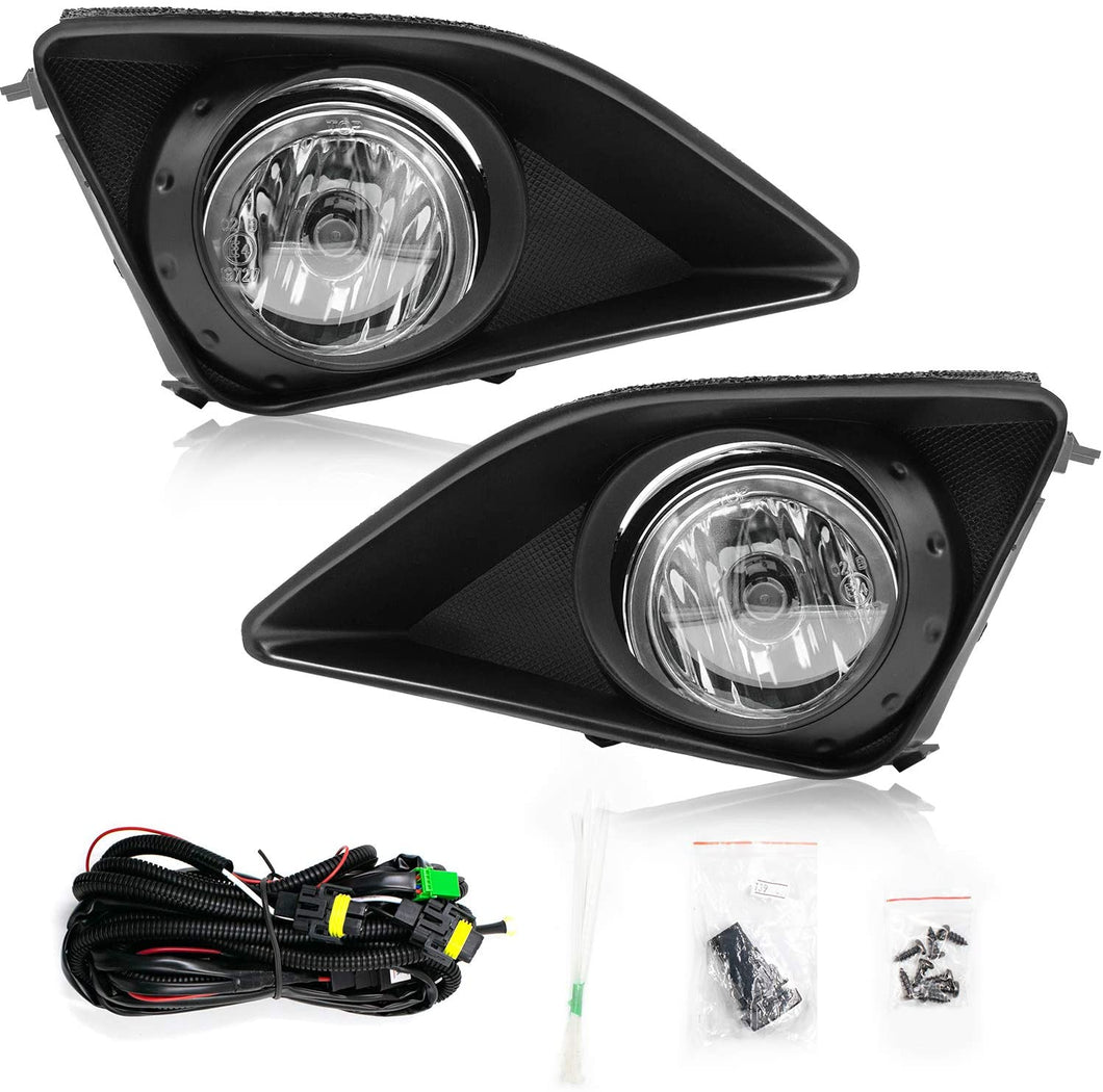 2009-2010 Toyota Corolla Par Focos Fog Lights Fondo Cromado (Chofer & Pasajero) - PAL Auto Parts