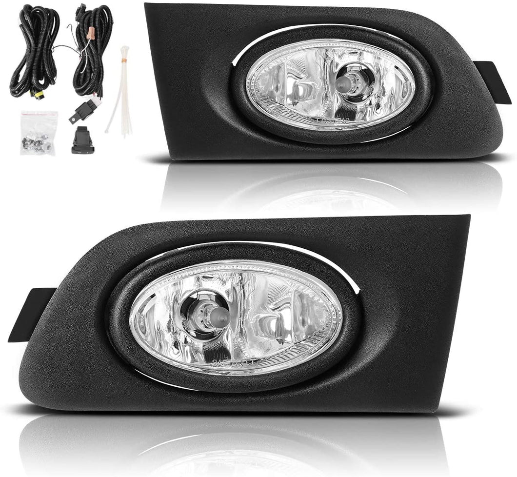 2001-2003 Honda Civic 2/4DR Door Par Fog Lights Fondo Cromado (Chofer & Pasajero) - PAL Auto Parts