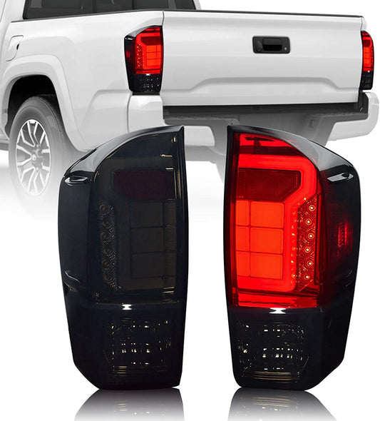 2016-2021 Toyota Tacoma Sport Par Focos Traseros Fondo Negro LED (Chofer & Pasajero) - PAL Auto Parts