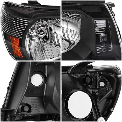 2005-2011 Toyota Tacoma Focos Fondo Negro Claro (Chofer & Pasajero) - PAL Auto Parts