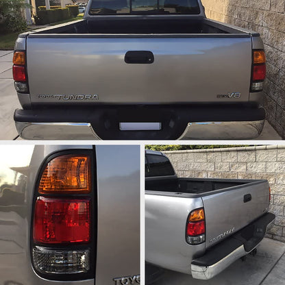 2000-2004 TOYOTA TUNDRA PAR FOCOS TRASEROS FONDO CROMADO (Chofer & Pasajero) - PAL Auto Parts