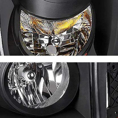 2006-2009 Dodge Ram 1500 Par Focos Fondo Negro (Chofer & Pasajero) - PAL Auto Parts