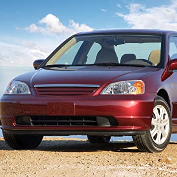 2001-2003 Honda Civic Par Focos Fondo Cromado (Chofer & Pasajero) - PAL Auto Parts