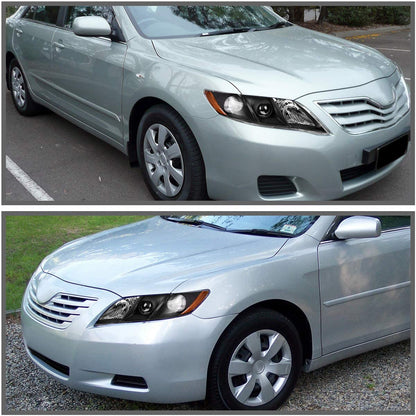 2007-2009 Toyota Camry Par Focos Fondo Negro (Chofer & Pasajero) - PAL Auto Parts
