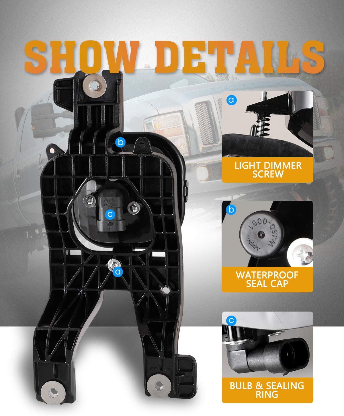 2008-2010 Ford F-250 350 450 Fog Lights Smoked (Chofer & Pasajero) - PAL Auto Parts