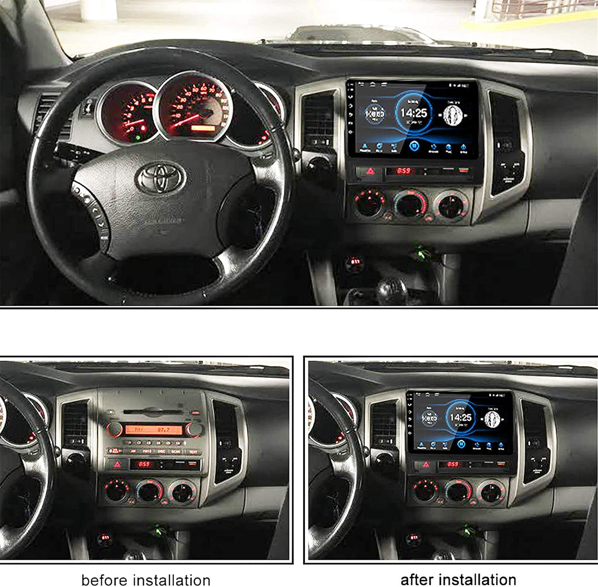 2005-2015 Toyota Tacoma Android 10.1 Car Radio Double Din Stereo GPS Navigation Bluetooth USB Player 2G RAM 16G ROM Mirror Link Play - PAL Auto Parts