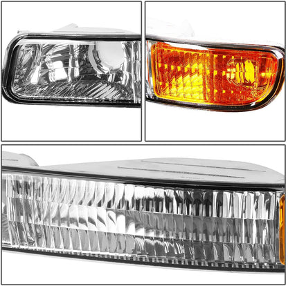 1999-2007 GMC Sierra Par Focos Fondo Cromado (Chofer & Pasajero) - PAL Auto Parts