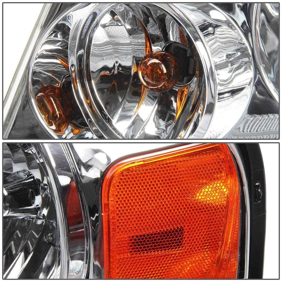 2004-2008 Ford F-150 Par Focos Fondo Cromado (Chofer & Pasajero) - PAL Auto Parts