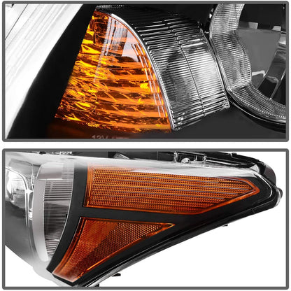 2008-2012 Honda Accord Par Focos Fondo Negro (Chofer & Pasajero) - PAL Auto Parts