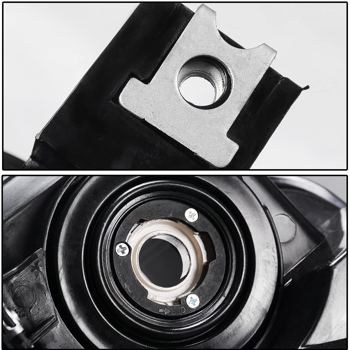 2006-2011 Honda Civic Par Focos Fondo Negro (Chofer & Pasajero) - PAL Auto Parts
