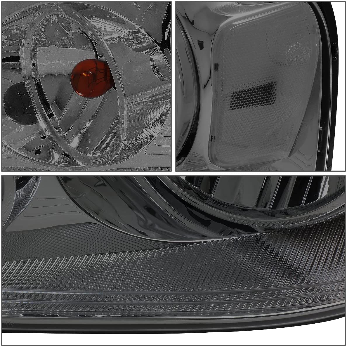 2004-2008 Ford F-150 Par Focos Fondo Cromado (Chofer & Pasajero) - PAL Auto Parts