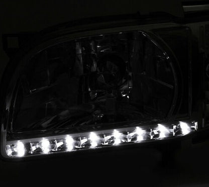 2001-2004 Toyota Tacoma Focos LED Fondo Cromado (Chofer & Pasajero) - PAL Auto Parts