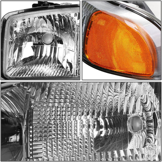 1999-2007 GMC Sierra Par Focos Fondo Cromado (Chofer & Pasajero) - PAL Auto Parts