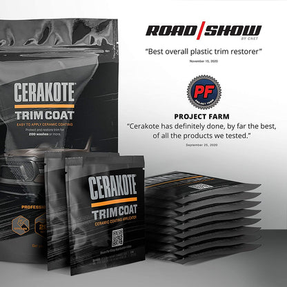 CERAKOTE Kit de revestimiento de cerámica – Restaurador rápido de plástico – Restauración garantizada para durar más de 200 lavados - PAL Auto Parts