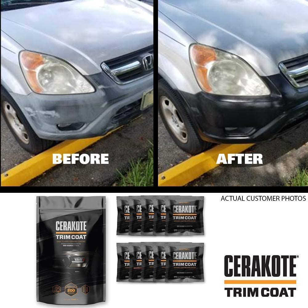 CERAKOTE Kit de revestimiento de cerámica – Restaurador rápido de plástico – Restauración garantizada para durar más de 200 lavados - PAL Auto Parts