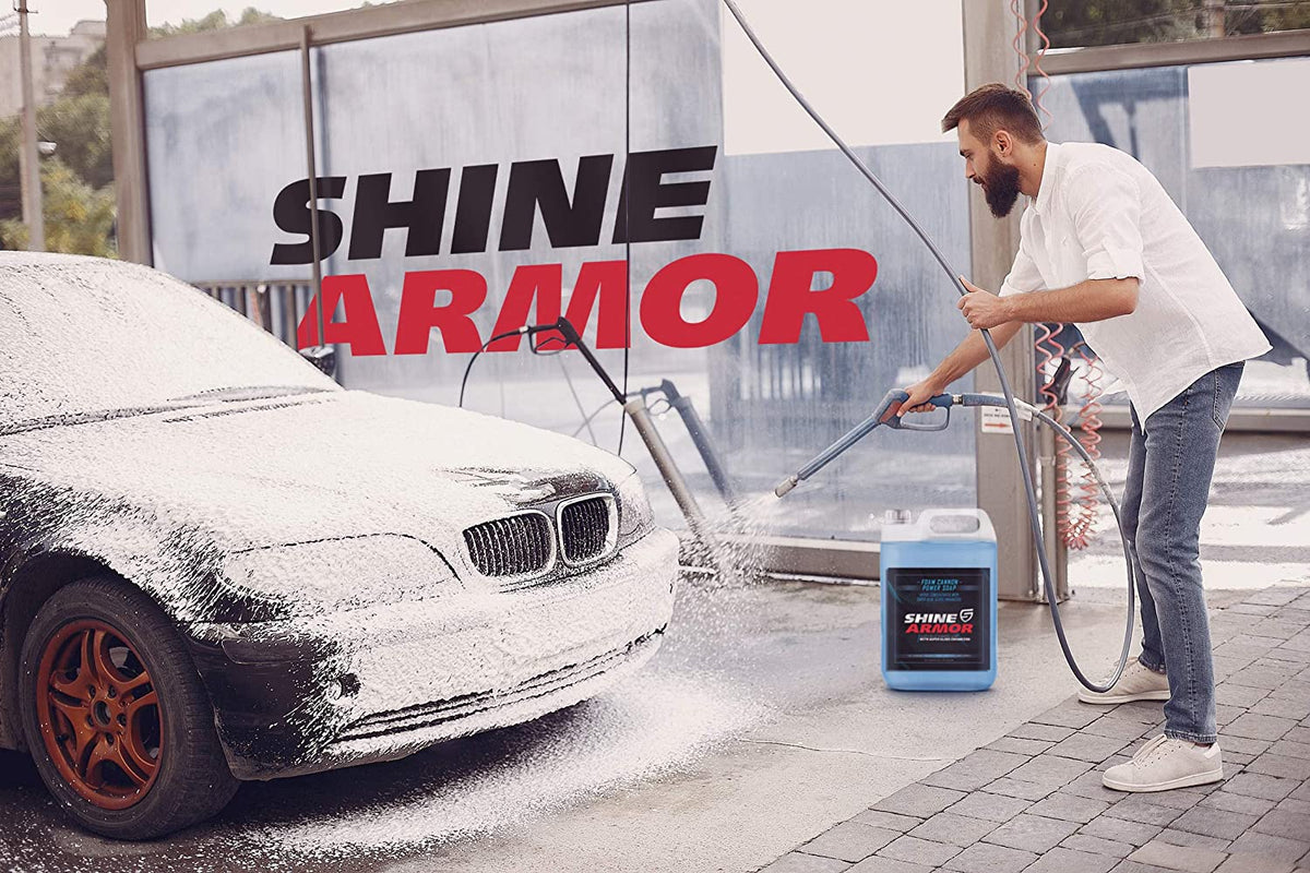 Shine Armor BEST CAR SOAP 128oz - Jabón de lavado de coches con gel de brillo ultra concentrado para lavado de coches - PAL Auto Parts
