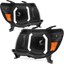 Cargar imagen en el visor de la galería, 2005-2011 Toyota Tacoma Focos LED Fondo Negro Claro (Chofer &amp; Pasajero) - PAL Auto Parts
