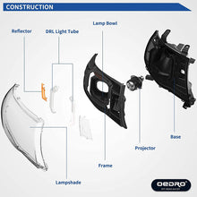 Cargar imagen en el visor de la galería, 2005-2011 Toyota Tacoma Focos LED Fondo Negro Claro (Chofer &amp; Pasajero) - PAL Auto Parts
