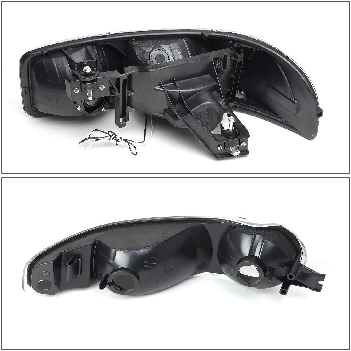 1999-2007 GMC Sierra Par Focos Fondo Negro LED (Chofer & Pasajero) - PAL Auto Parts