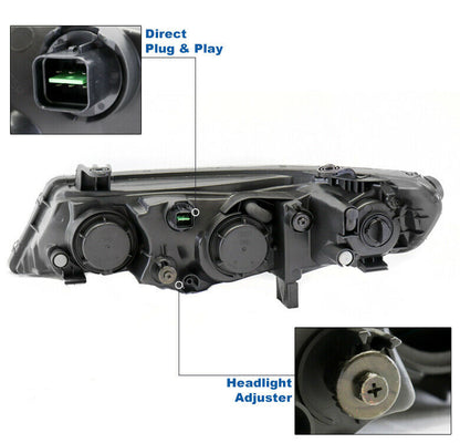 2010-2013 KIA Forte / Koup Par Focos Fondo Negro (Chofer & Pasajero) - PAL Auto Parts