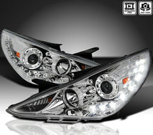 Cargar imagen en el visor de la galería, 2011-2014 HYUNDAI SONATA PAR FOCOS FONDO CROMADO LED (CHOFER &amp; PASAJERO) - PAL Auto Parts
