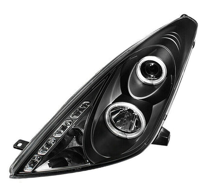 2000-2005 Toyota Celica LED HALO Porjector Par Focos Fondo Negro ( Chofer & Pasajero) - PAL Auto Parts
