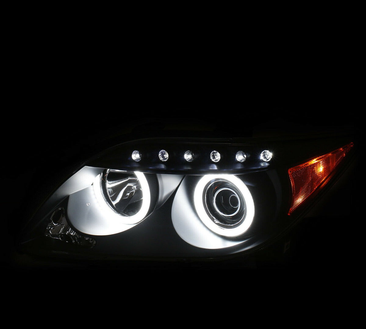 2004-2010 Scion TC Coupe LED TUBE Focos Fondo Negro (Chofer & Pasajero) - PAL Auto Parts
