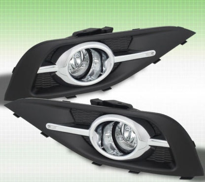 2012-2014 Honda CRV/CR-V Par Bumper Fog Lights Fondo Cromado (Chofer & Pasajero) - PAL Auto Parts