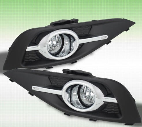 2012-2014 Honda CRV/CR-V Par Bumper Fog Lights Fondo Cromado (Chofer & Pasajero) - PAL Auto Parts