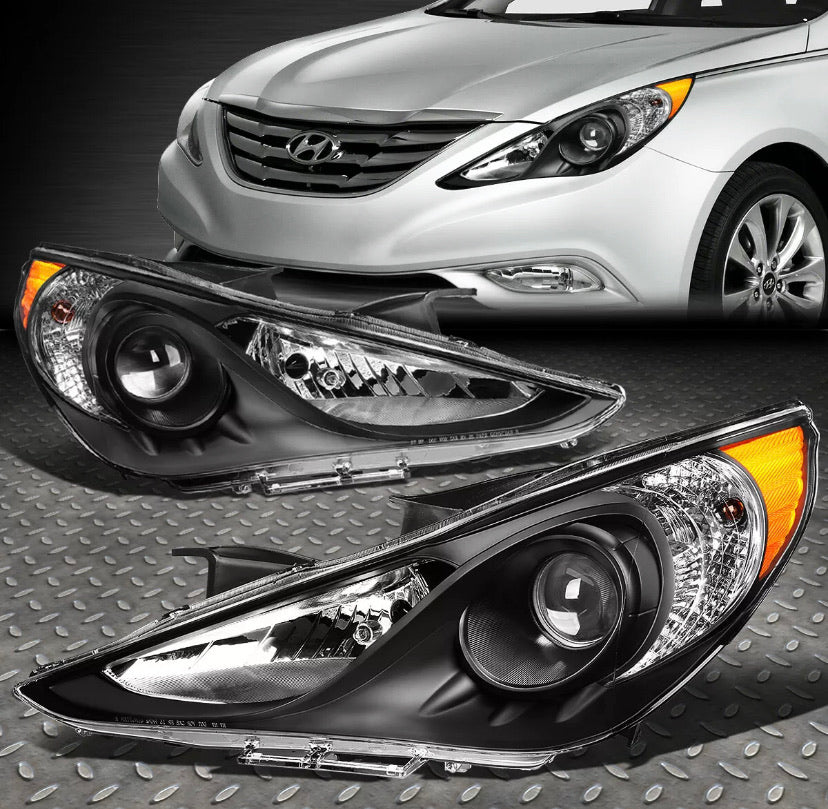 2011-2014 Hyundai Sonata Par Focos Fondo negro (Chofer & Pasajero) - PAL Auto Parts
