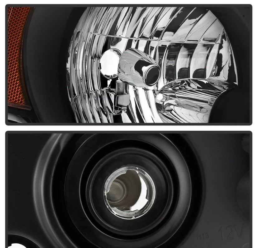 2008-2012 Ford Escape Par Focos Fondo Negro (Chofer & Pasajero) - PAL Auto Parts