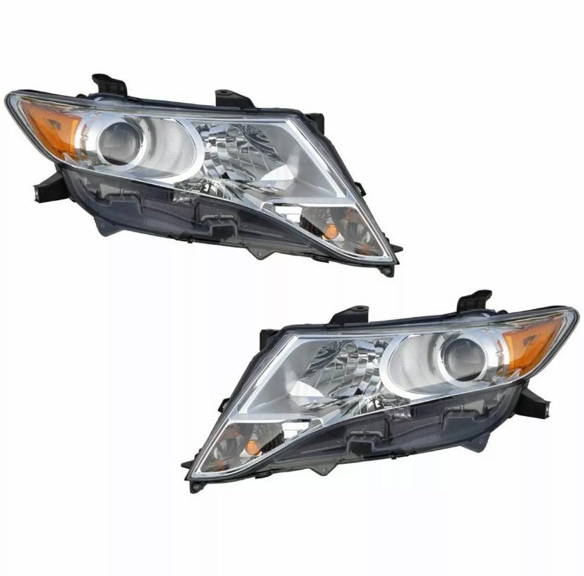 2009-2015 Toyota Venza Par Focos Fondo Cromado (Chofer & Pasajero) - PAL Auto Parts
