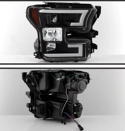 2015-2017 Ford F-150 Par Focos Fondo Negro (Chofer & Pasajero) - PAL Auto Parts