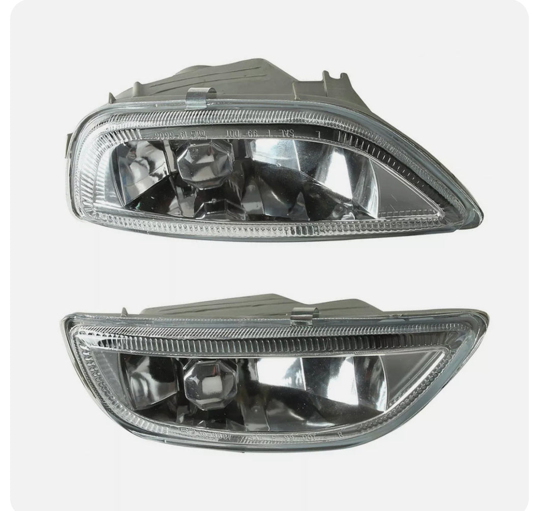 2001-2002 Toyota Corolla Par Focos Fog Lights Fondo Cromado ( Chofer & Pasajero) - PAL Auto Parts