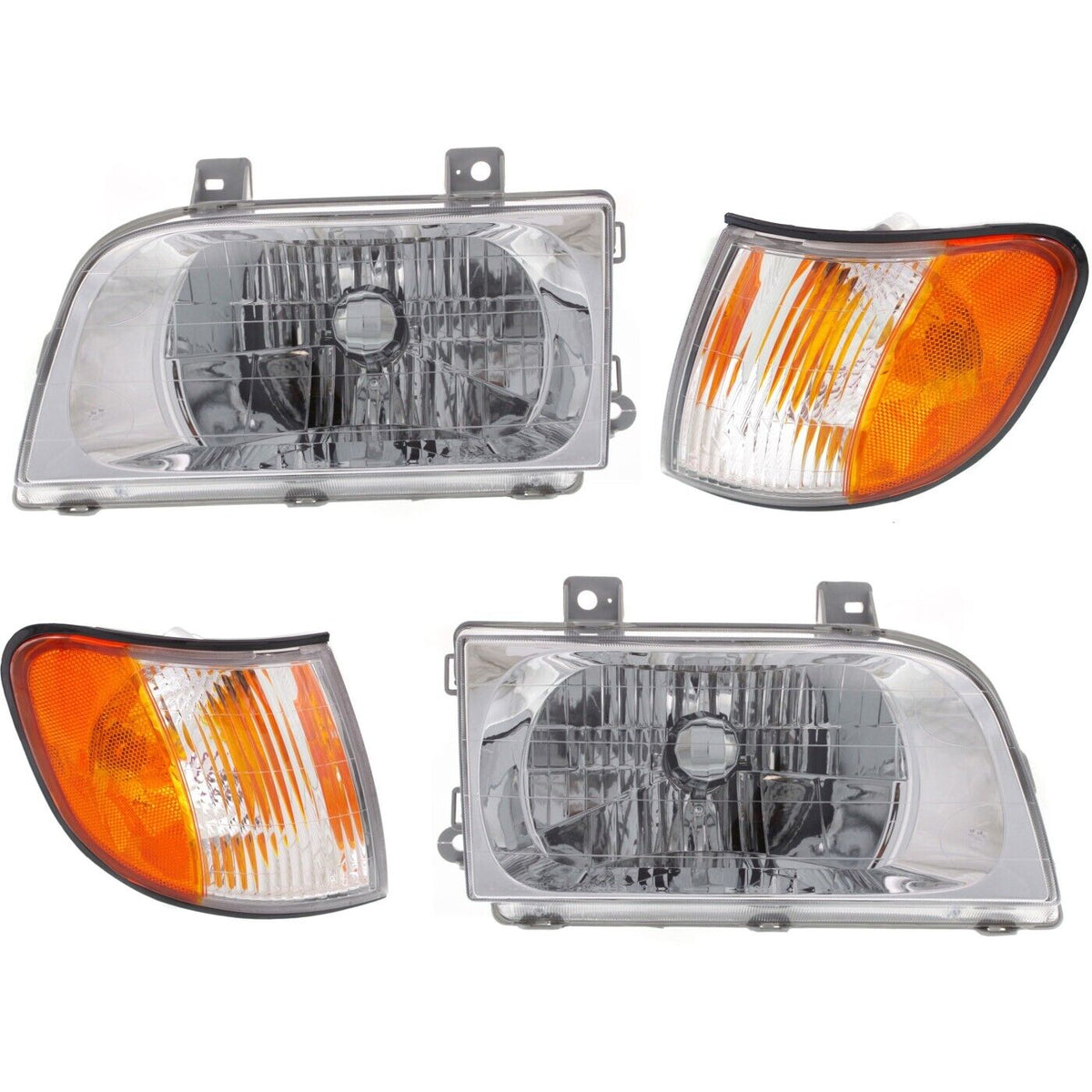 1998-2002  Kia Sportage Par Focos Fondo Cromado (Chofer & Pasajero)