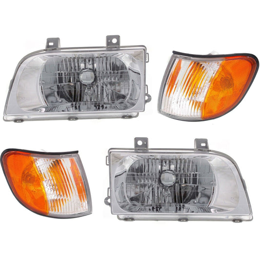 1998-2002  Kia Sportage Par Focos Fondo Cromado (Chofer & Pasajero)