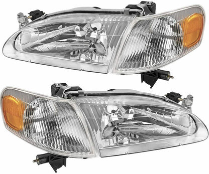 1998-2000 Toyota Corolla Focos Fondo Cromado (Chofer & Pasajero) - PAL Auto Parts