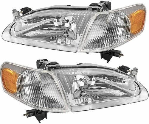 1998-2000 Toyota Corolla Focos Fondo Cromado (Chofer & Pasajero) - PAL Auto Parts