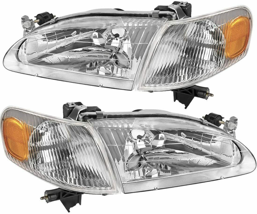 1998-2000 Toyota Corolla Focos Fondo Cromado (Chofer & Pasajero) - PAL Auto Parts