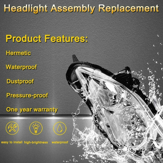 2011-2013 Toyota Corolla Par Focos Fondo Cromado (Chofer & Pasajero) - PAL Auto Parts