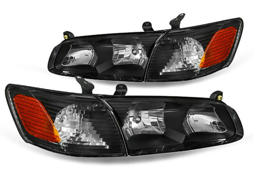 1997-1999 Toyota Camry Par Focos Fondo Negro (Chofer & Pasajero) - PAL Auto Parts