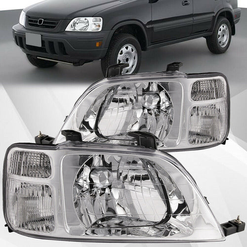 1997-2001 Honda CRV/CR-V Par Focos Fondo Cromado (Chofer & Pasajero) - PAL Auto Parts