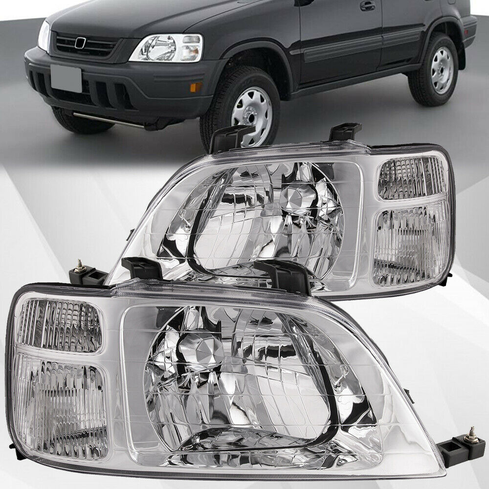 1997-2001 Honda CRV/CR-V Par Focos Fondo Cromado (Chofer & Pasajero) - PAL Auto Parts