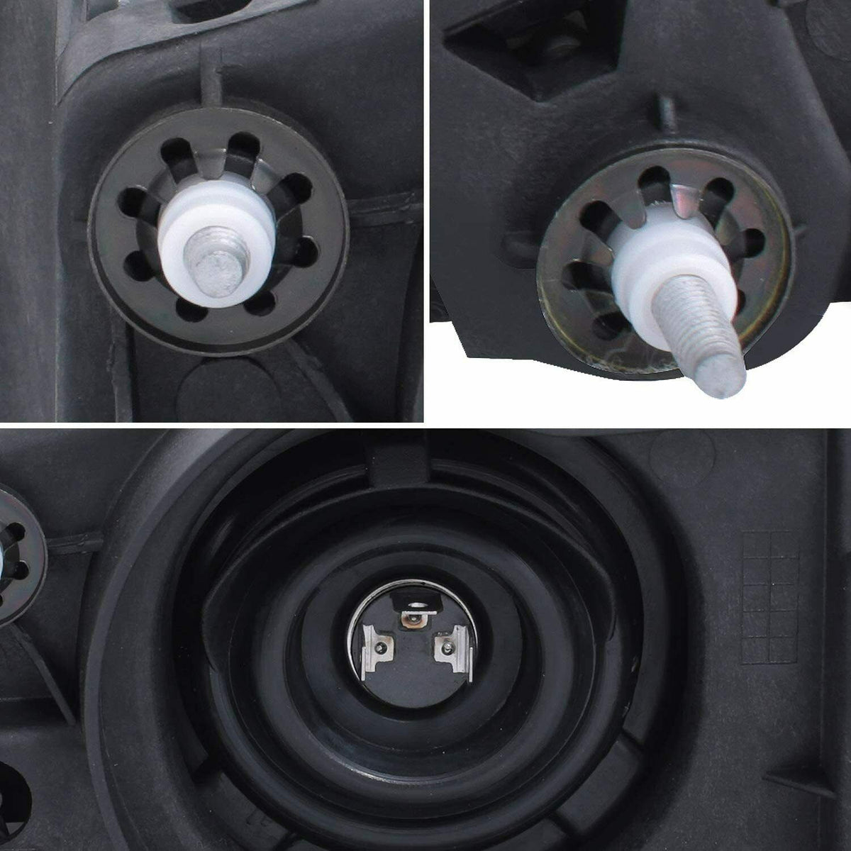 1997-2002 Mitsubishi Mirage Coupe Par Focos Fondo Cromado (Chofer & Pasajero) - PAL Auto Parts