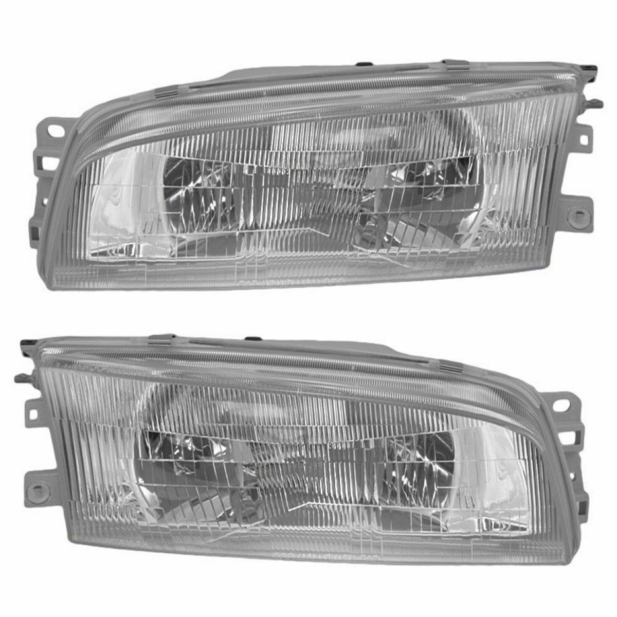 1997-2002 Mitsubishi Mirage Sedan Par Focos Fondo Cromado (Chofer & Pasajero) - PAL Auto Parts