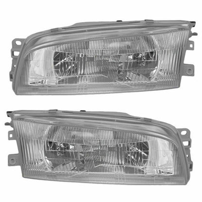 1997-2002 Mitsubishi Mirage Sedan Par Focos Fondo Cromado (Chofer & Pasajero) - PAL Auto Parts