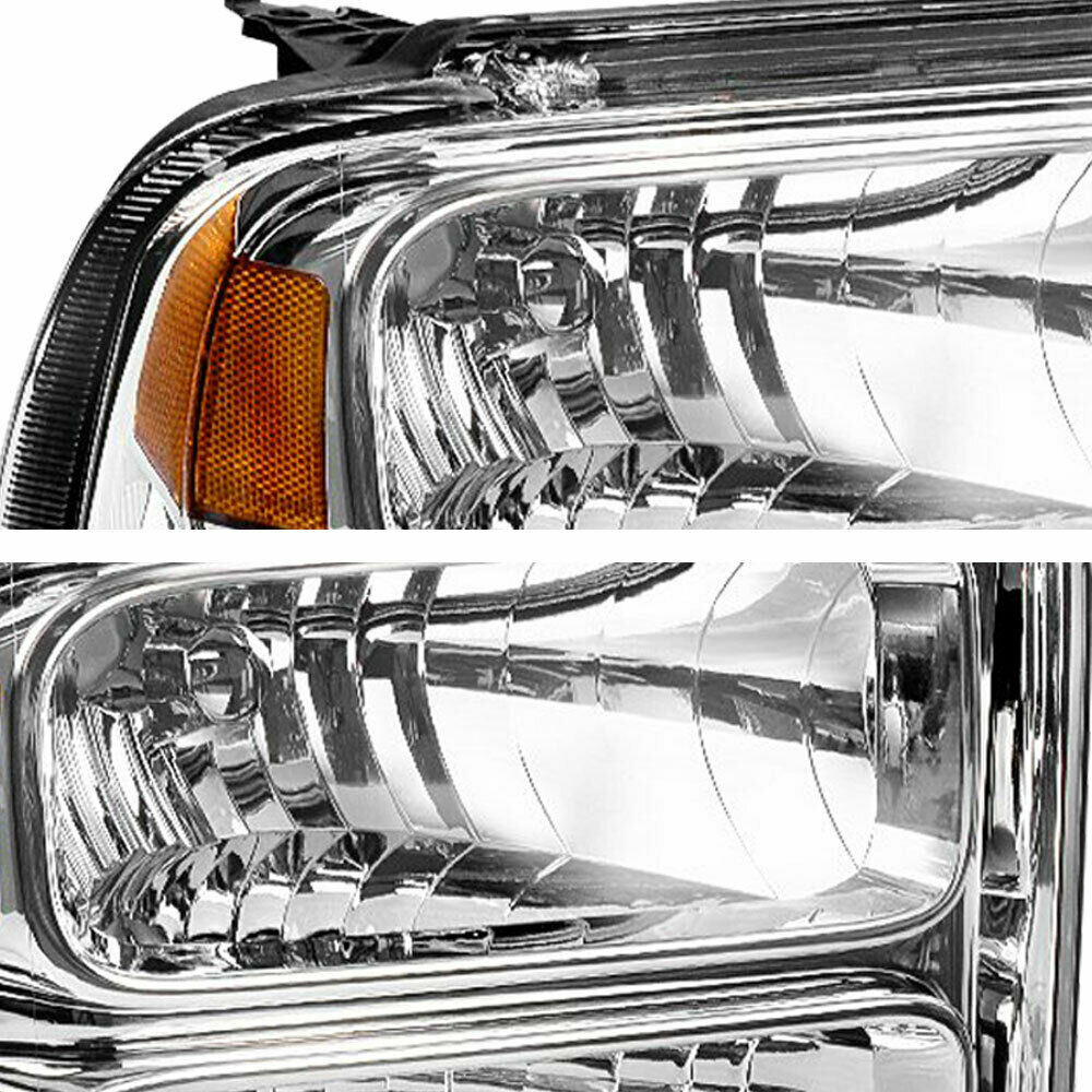2005-2007 Ford F250/F550 Par Focos Fondo Cromado (Chofer & Pasajero) - PAL Auto Parts