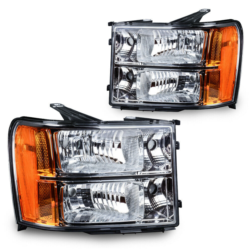 2007-2014 GMC Sierra Par Focos Fondo Cromado (Chofer & Pasajero) - PAL Auto Parts